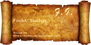 Focht Ibolya névjegykártya